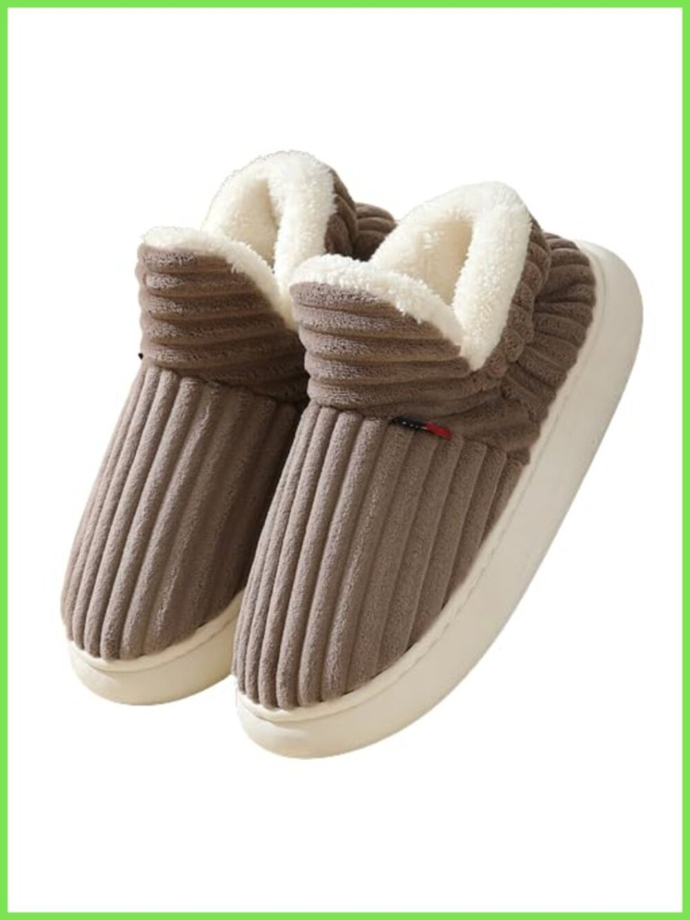 Plush Fleece Lined Memory Foam Ankle Bootie Slippers Cozy Indoor Outdoor